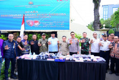 Polda Jambi Musnahkan 20 Kilogram Sabu, 20 Ribu Butir Ekstasi dan Ribuan Cartridge Etomidate