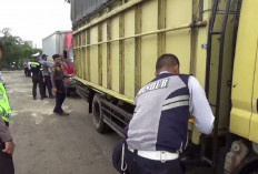 Puluhan Kendaraan Angkutan Barang Dan Penumpang Terjaring Razia di Tanjab Barat