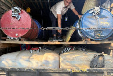 Polres Tebo Gagalkan Penyelundupan 23 Ton BBM Olahan dari Bayung Lincir