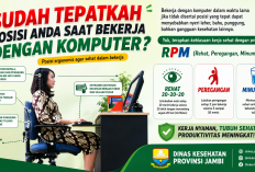 Dinkes Jambi Ingatkan Pentingnya Posisi Ergonomis Saat Bekerja dengan Komputer