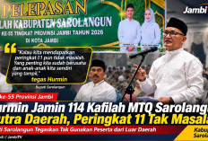 Bupati Jamin 114 Kafilah MTQ Sarolangun Putra Daerah, Peringkat 11 Tak Masalah