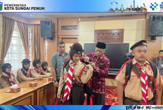 Wawako Azhar Hamzah Lepas Kontingen Pramuka ke Jamda Jambi 2026