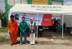 Sinergi Kebaikan di Gerbang Mudik: BAZNAS Kota Jambi dan Bank 9 Jambi Syariah Pastikan Pemudik Aman di Jalan