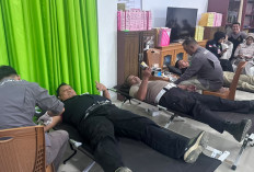 Hari Jadi Humas ke 75, Puluhan Personil Polres Bungo Donorkan Darah