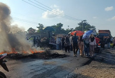 Protes Operasional PT.SMM, Masyarakat Pelawan Jaya Tutup Akses jalan Sumatera di Sarolangun 