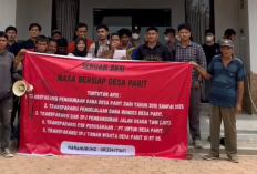 Warga Desa Parit Demo Tuntut Transparansi Pengelolaan Dana Desa 10 Tahun Terakhir