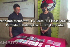 Kedapatan Membawa 11,4 Gram Pil Ekstasi dan Sabu, Pemuda di Batang Hari Ditangkap Polisi